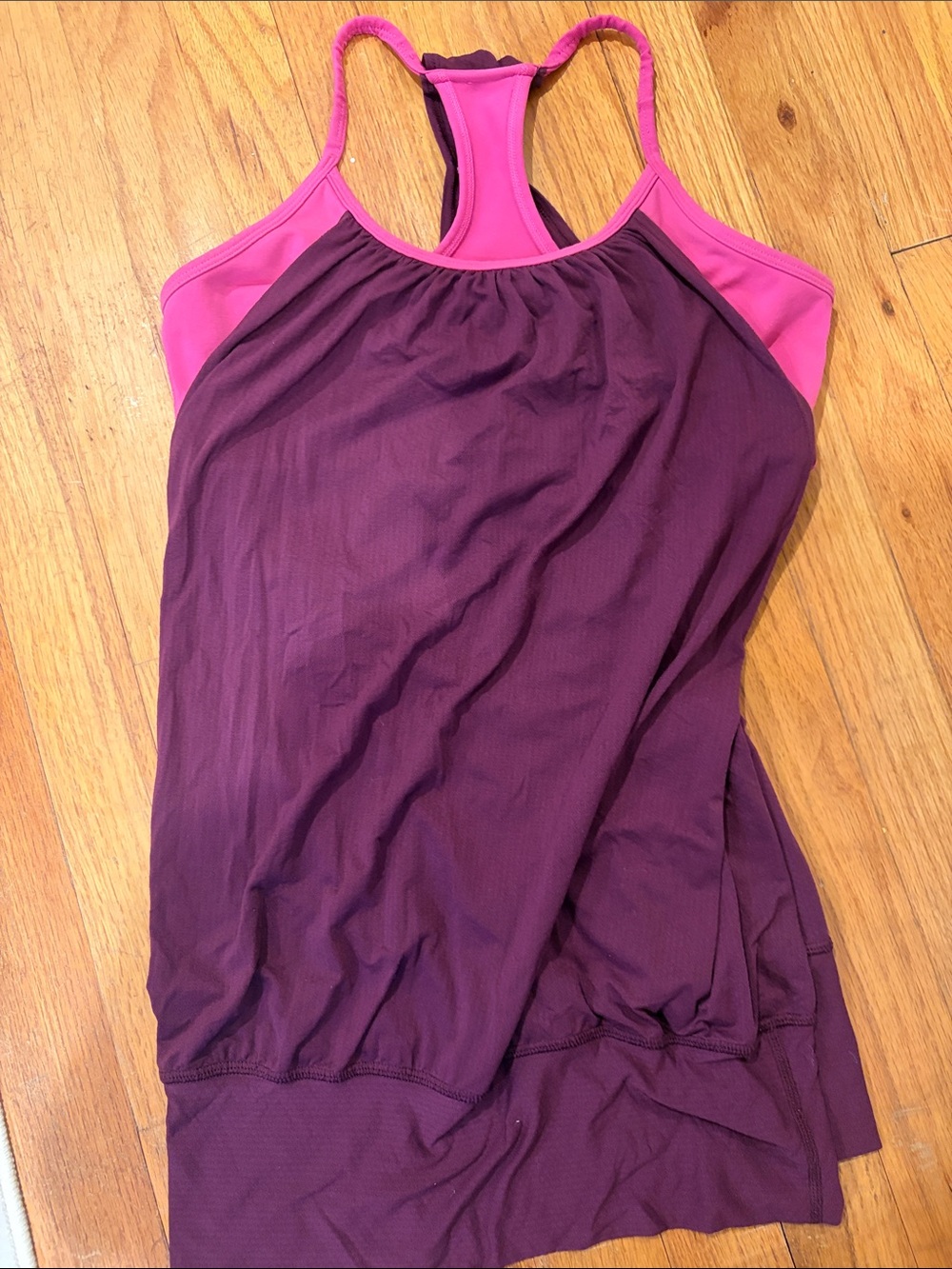 lululemon athletica Plum Tank with Hot Pink Trim